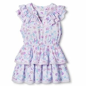 LoveShackFancy Purple Floral Dress